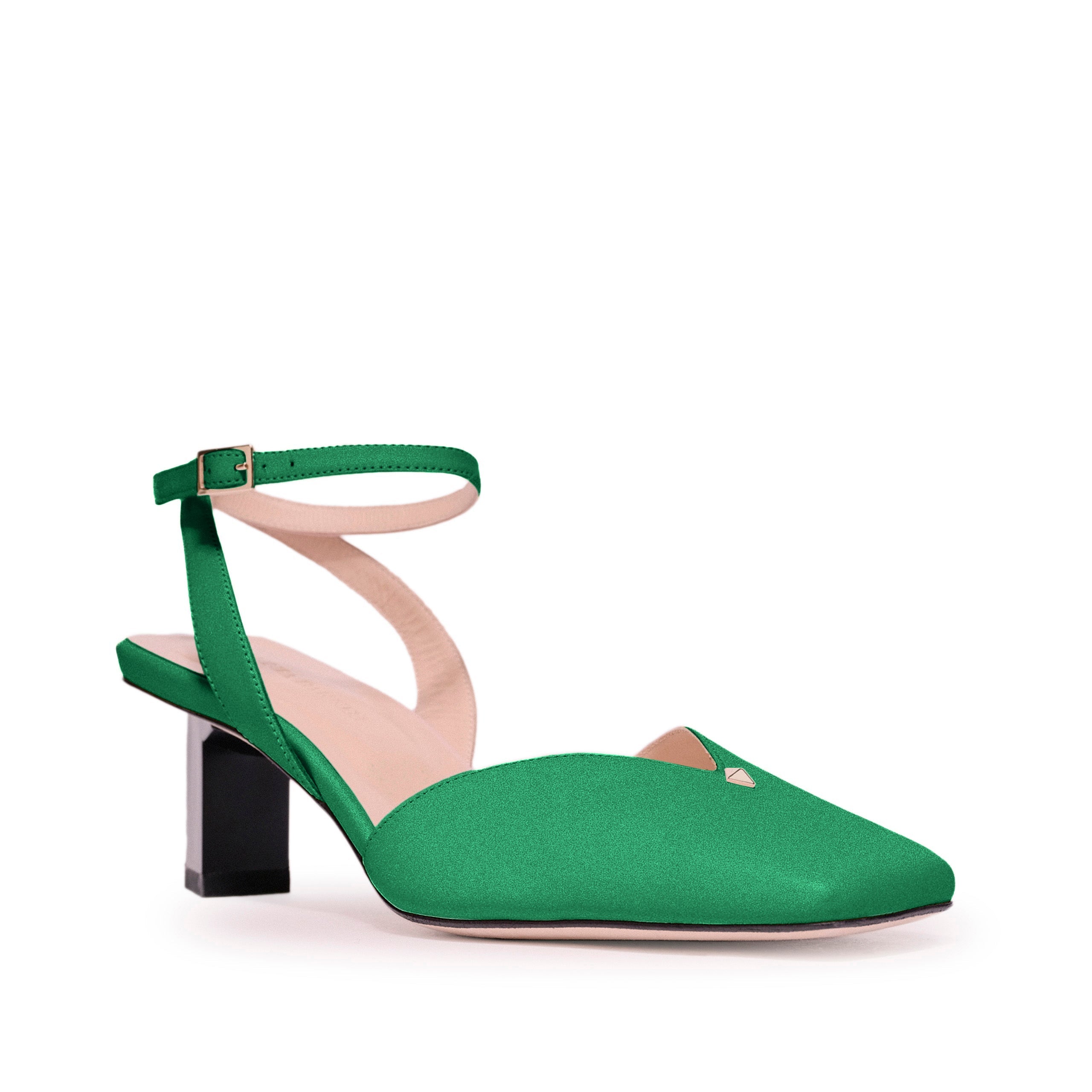 Green Hope Ankle Strap Heels – Low - Tiannia Barnes