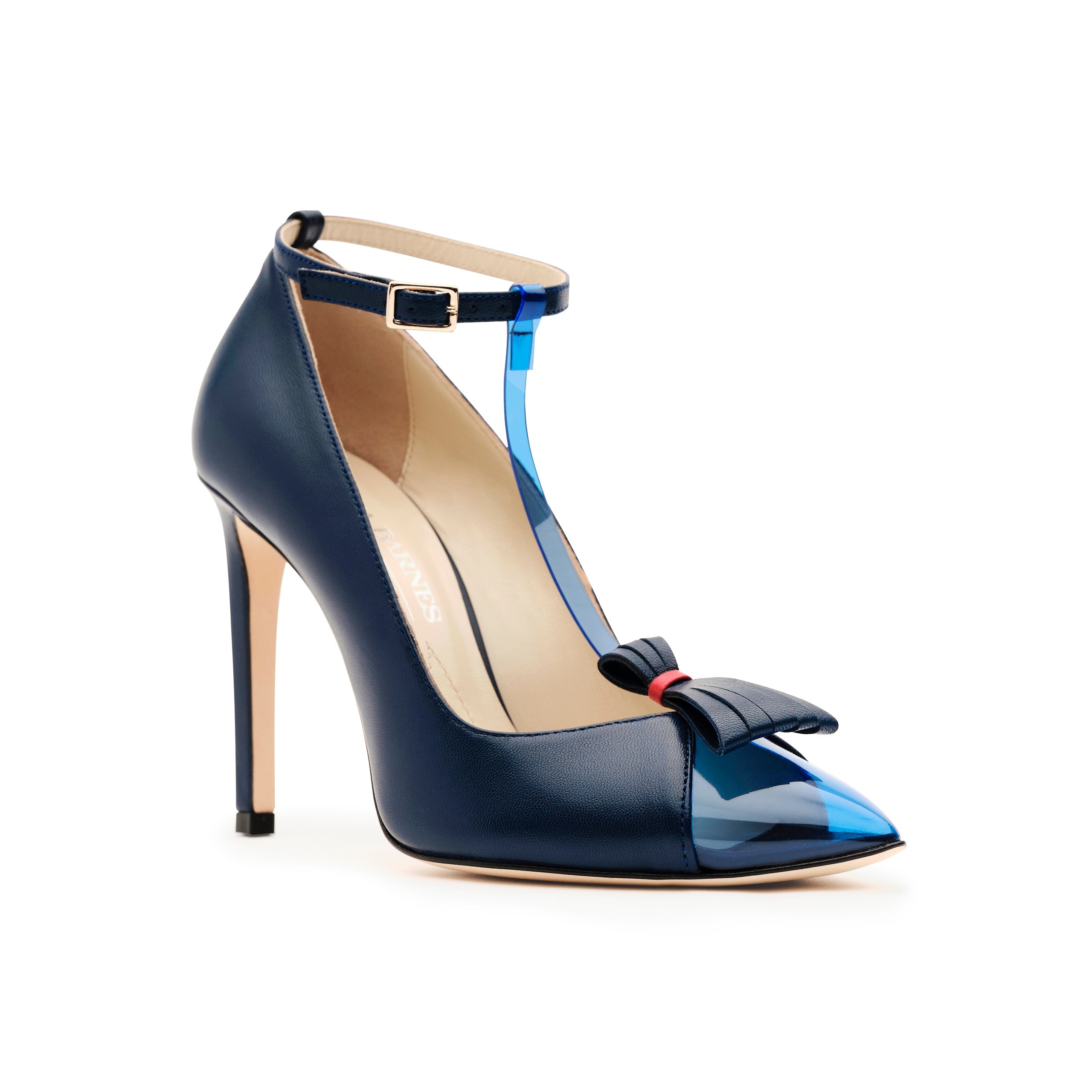 Tamron Ankle Strap Pumps in Navy & Ocean Blue