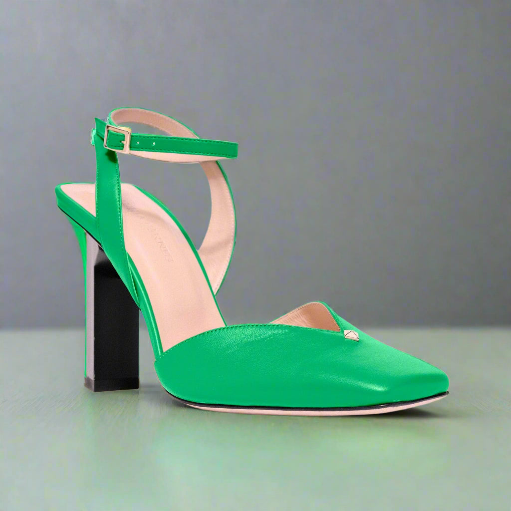 Green Hope Ankle Strap Heels – High - Tiannia Barnes