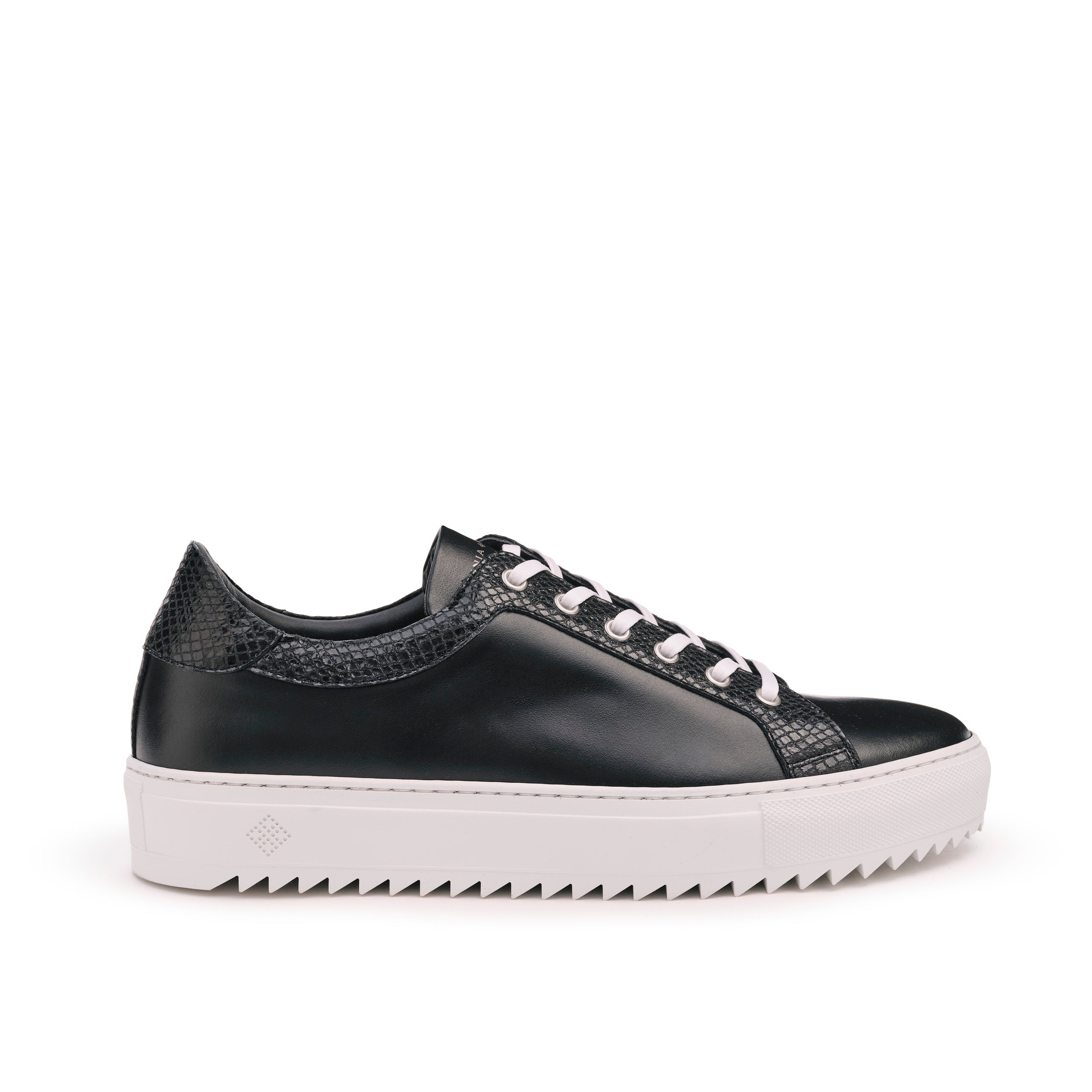 Men’s Billy Leather Low-Top black diamond Sneaker - Tiannia Barnes