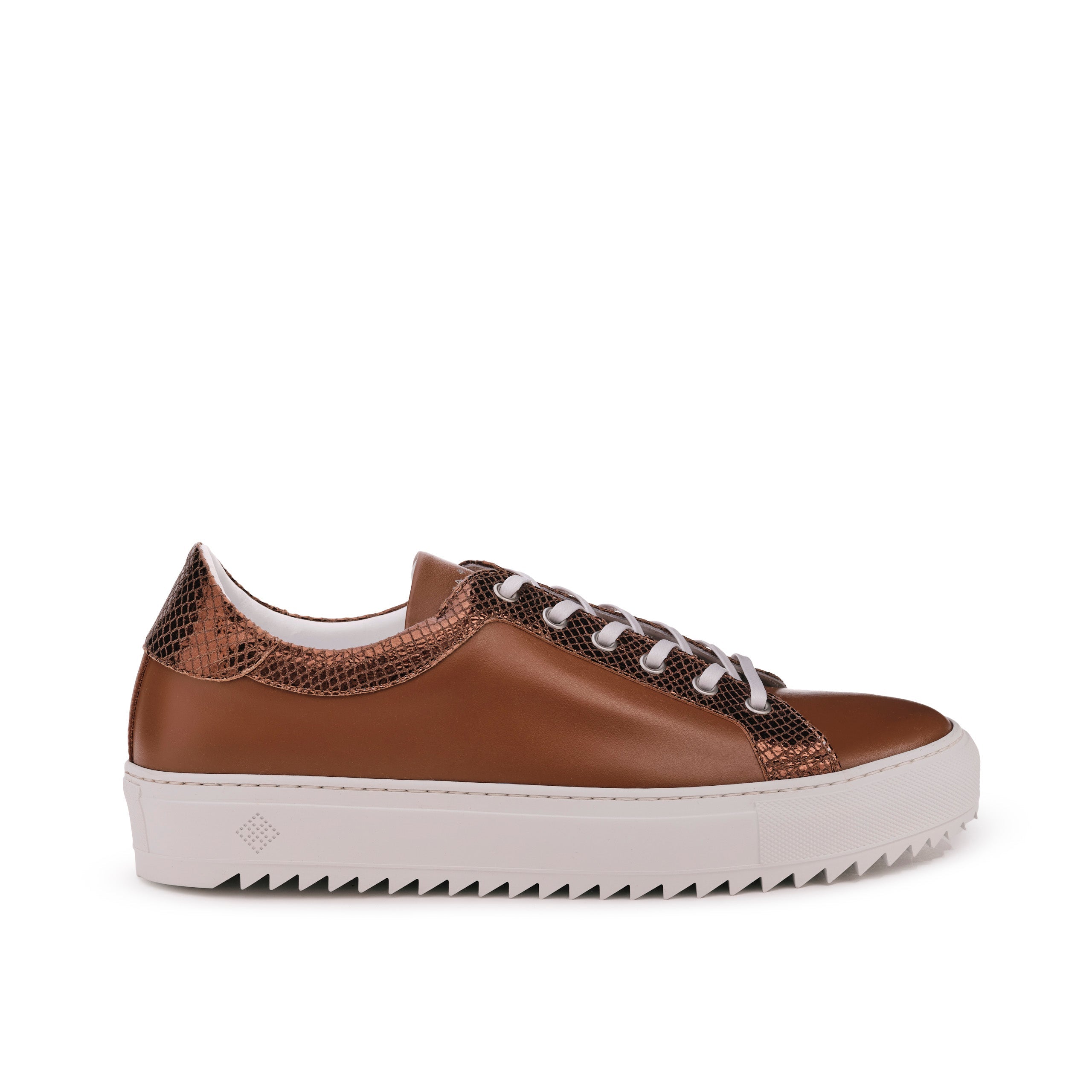 Men’s Billy Leather Low-Top Royal Cognac Sneaker - Tiannia Barnes
