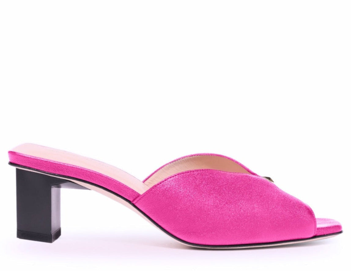 Pink Tiffany Mule Heels – Low - Tiannia Barnes