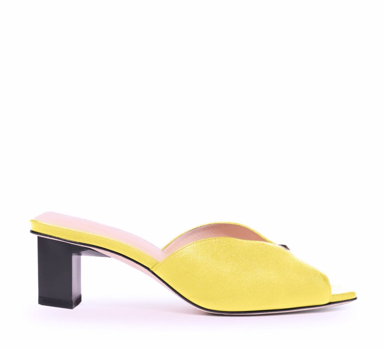 Yellow Tiffany Mule Heels – Low - Tiannia Barnes