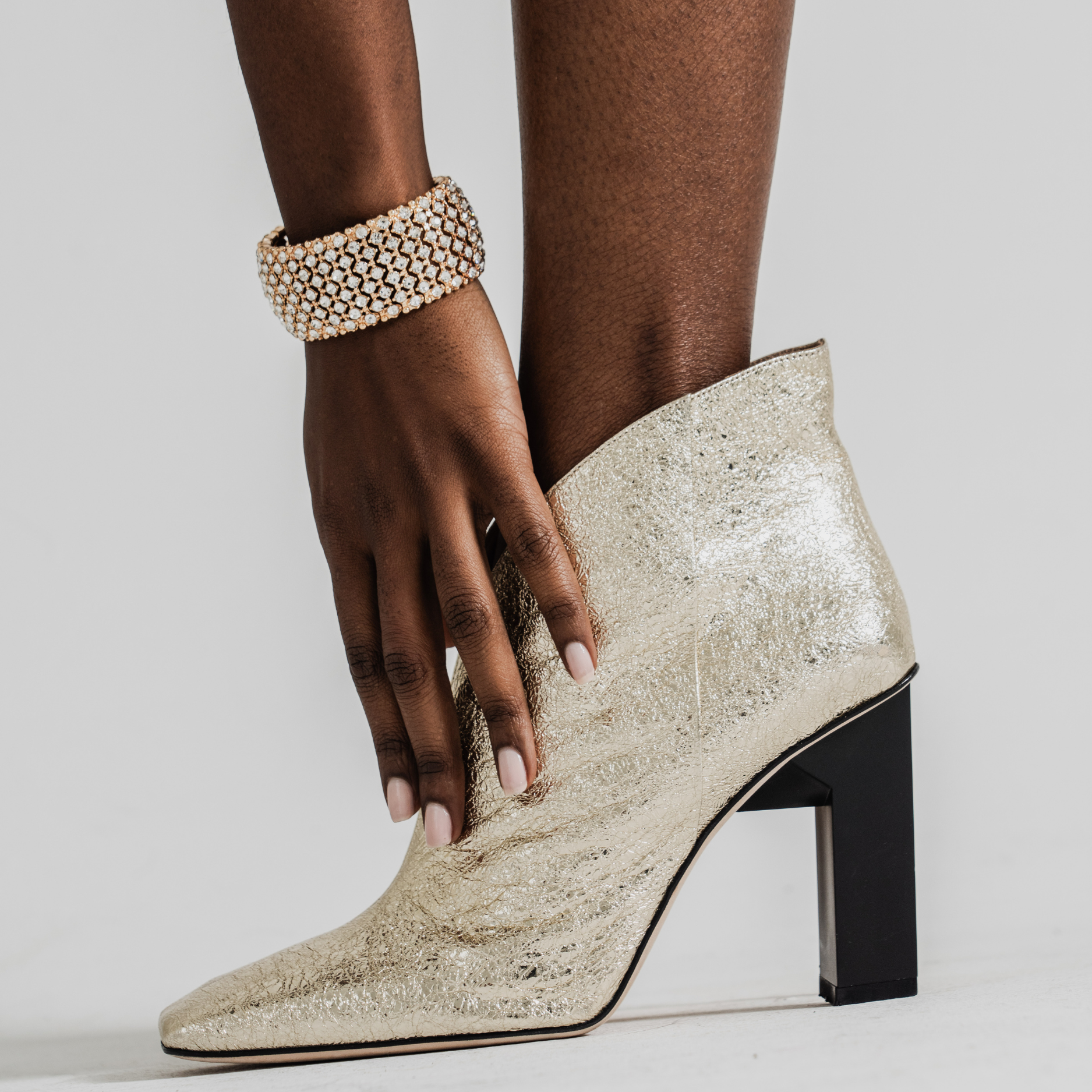 Sancy Ankle Bootie in Gold - Main Image