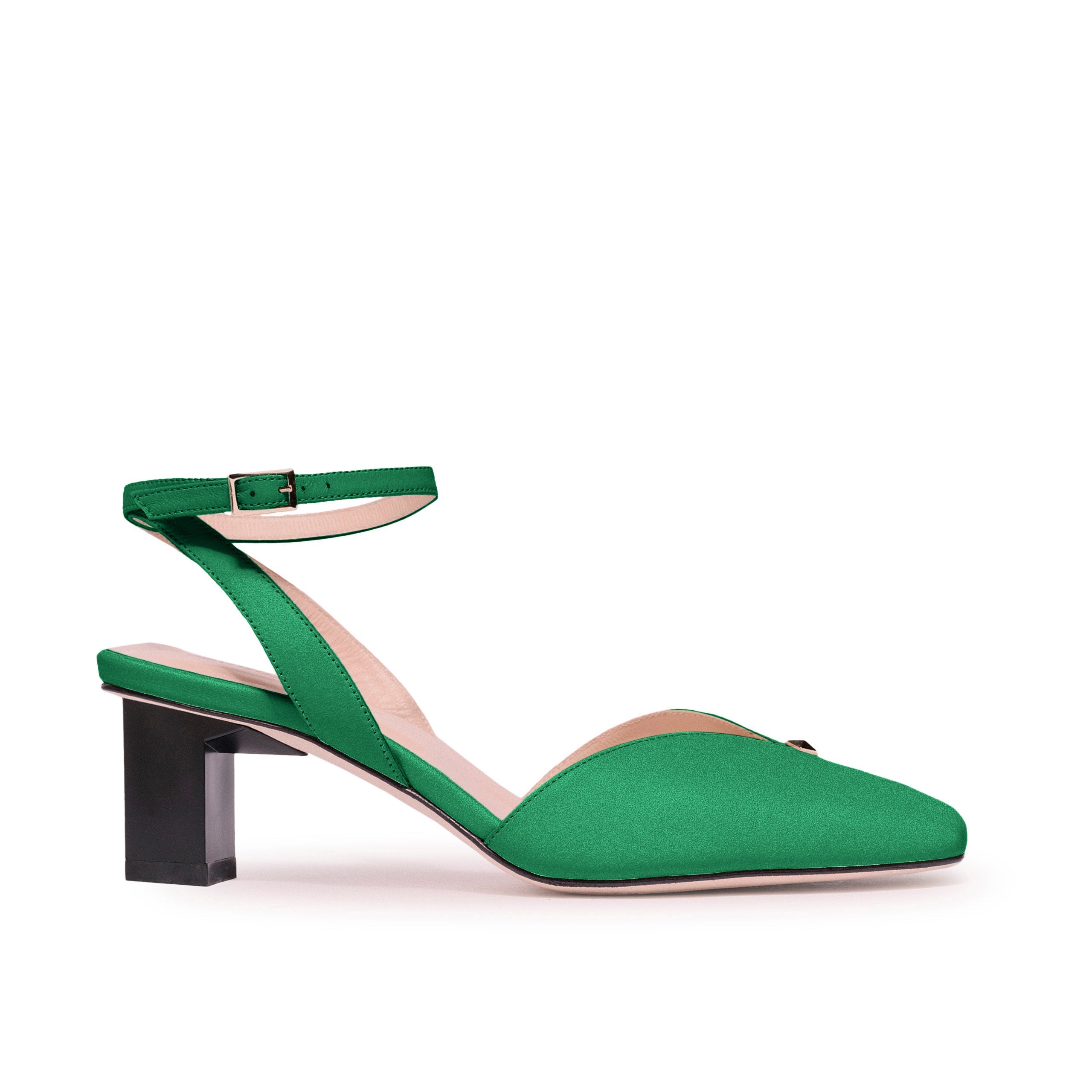 Green Hope Ankle Strap Heels – Low - Tiannia Barnes