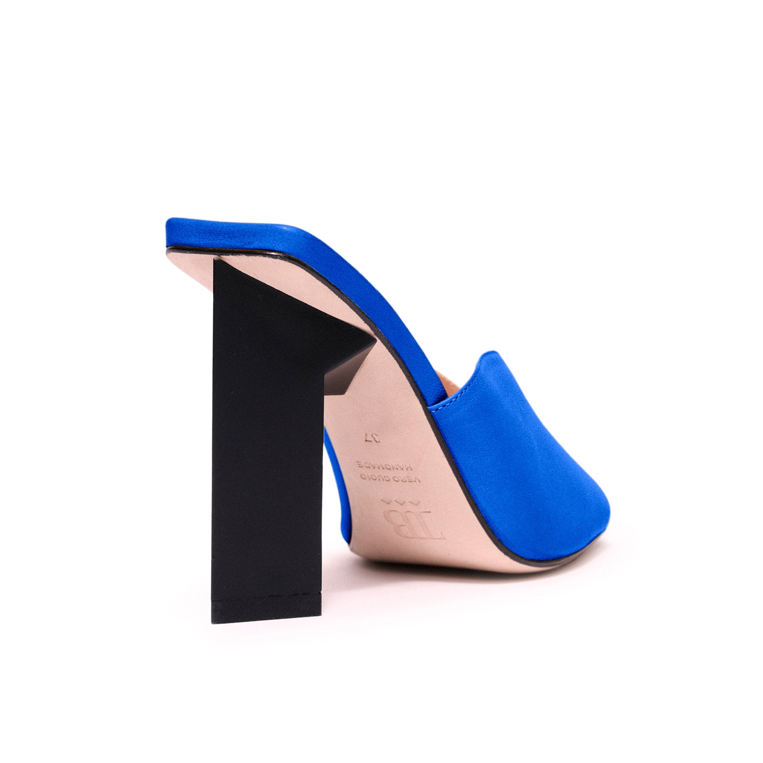 Cobalt Blue Tiffany Mule Heels – High - Tiannia Barnes