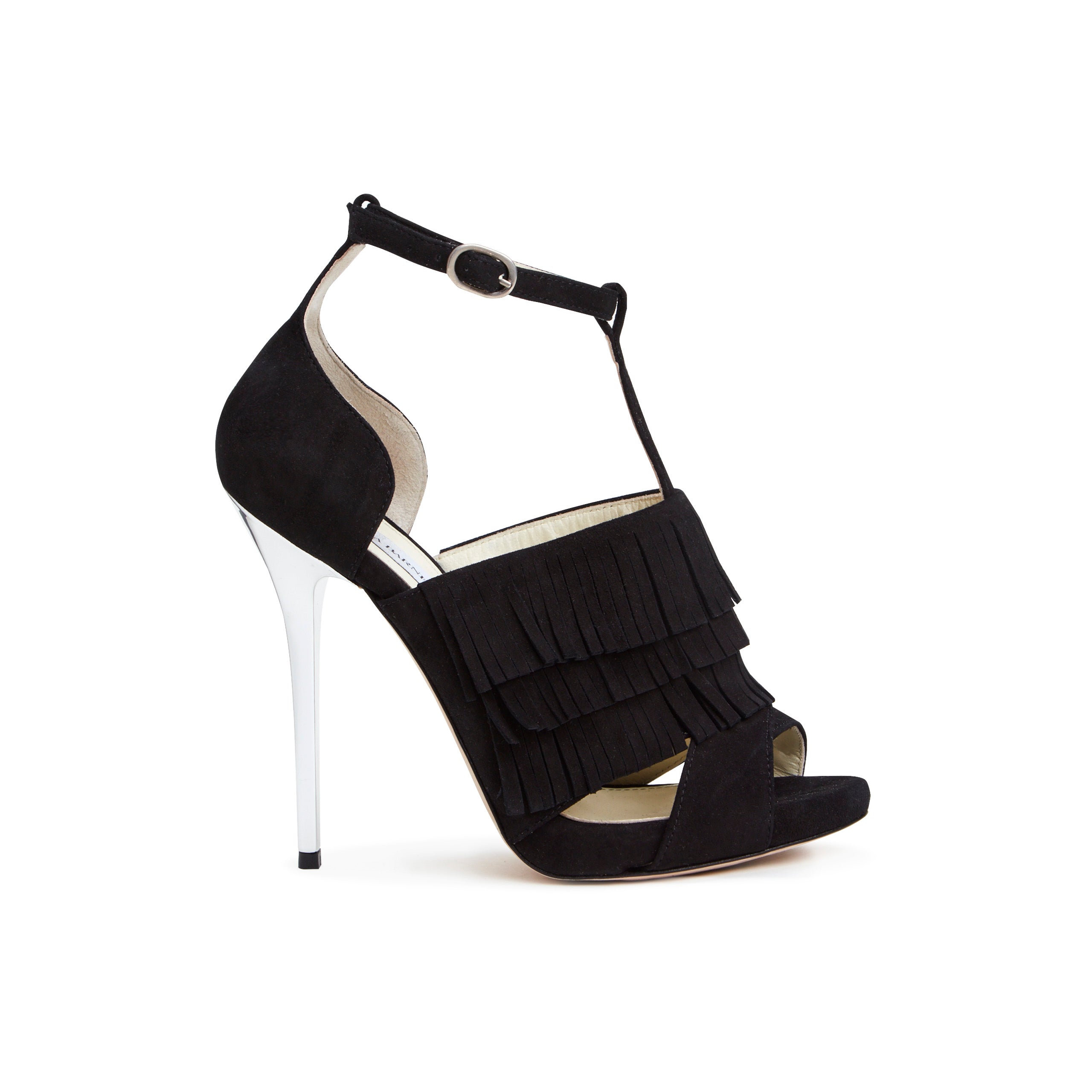 Jackie - Black Suede T-Strap Platform Heels - Tiannia Barnes