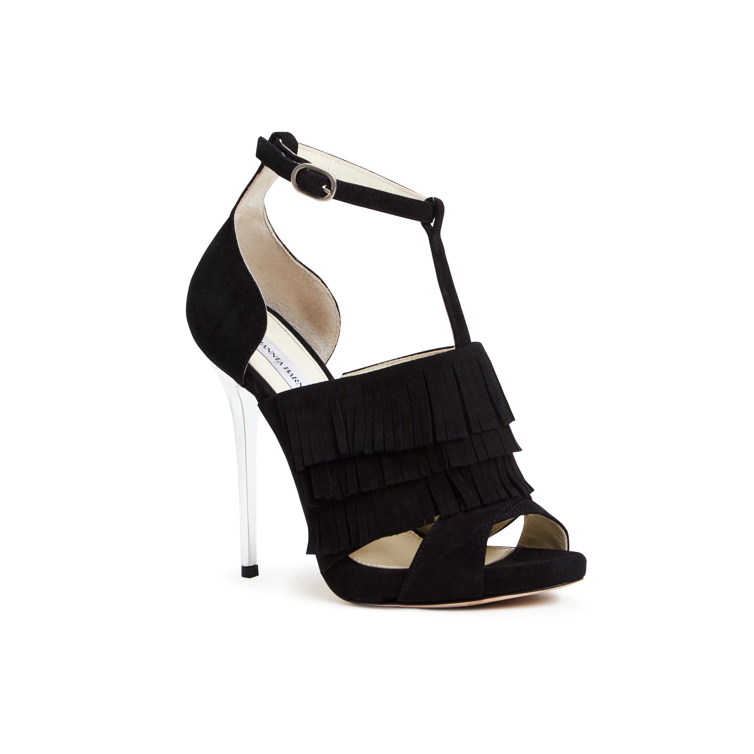 Jackie - Black Suede T-Strap Platform Heels - Tiannia Barnes