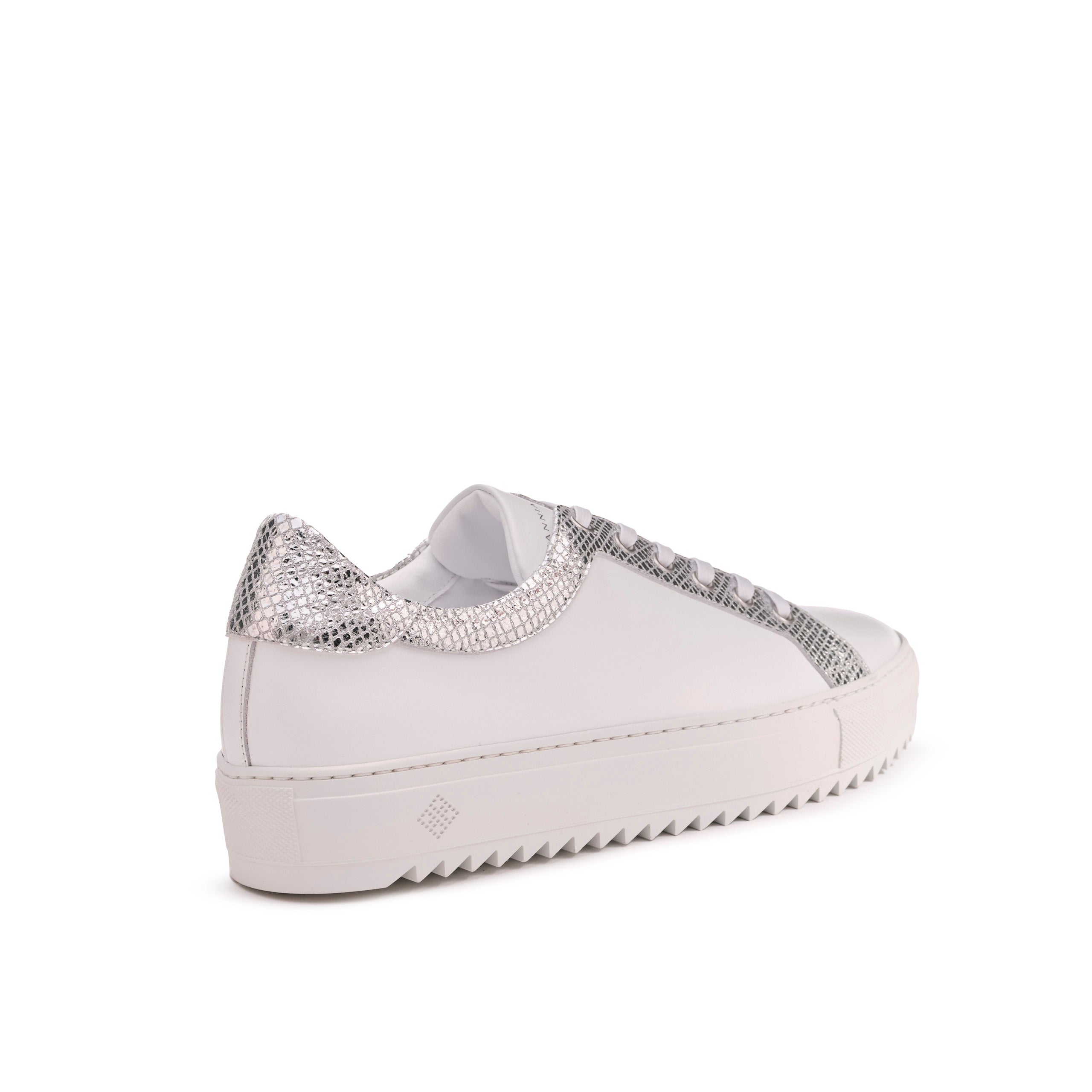 Men’s Billy Leather Low-Top Alabaster White Sneaker - Tiannia Barnes
