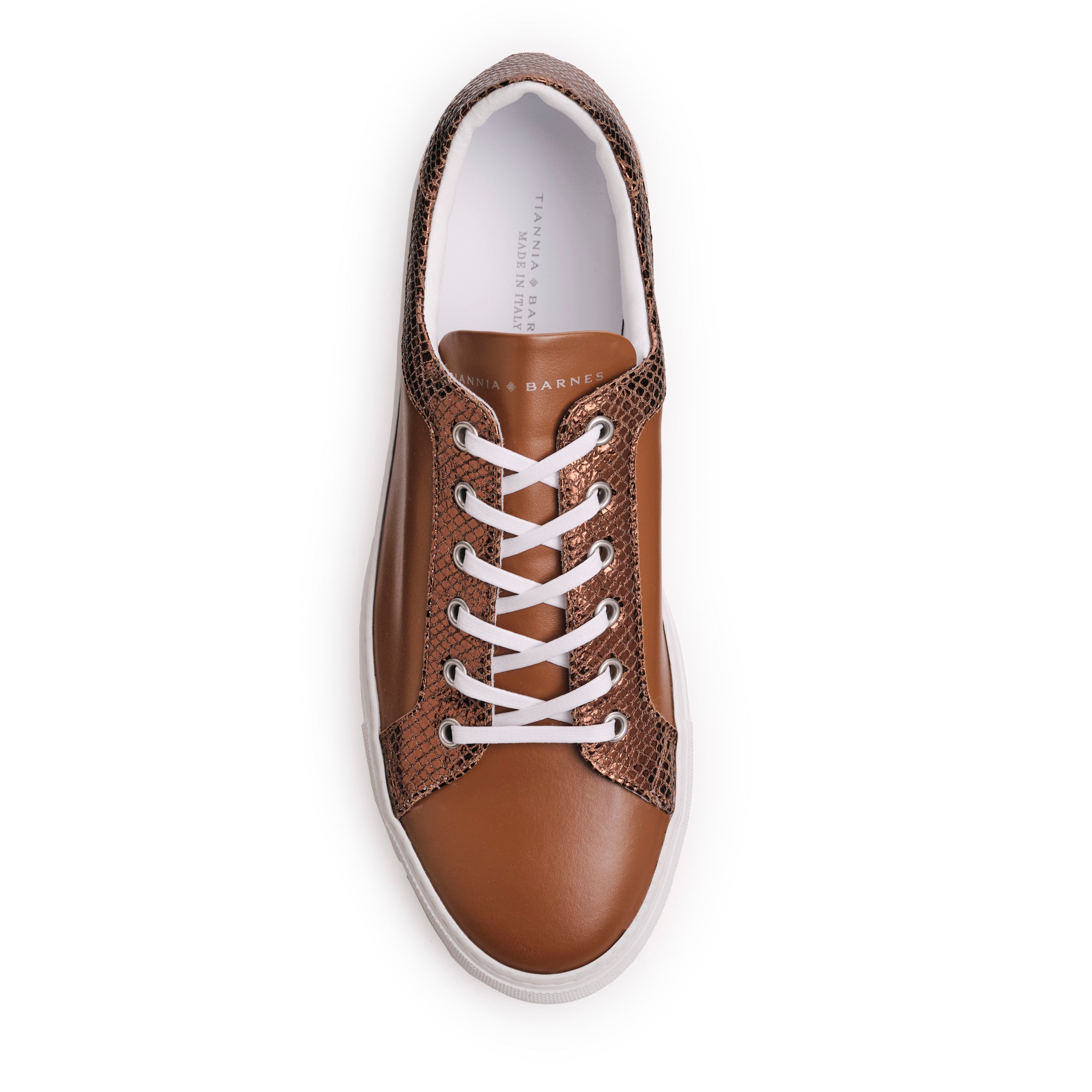 Men’s Billy Leather Low-Top Royal Cognac Sneaker - Tiannia Barnes