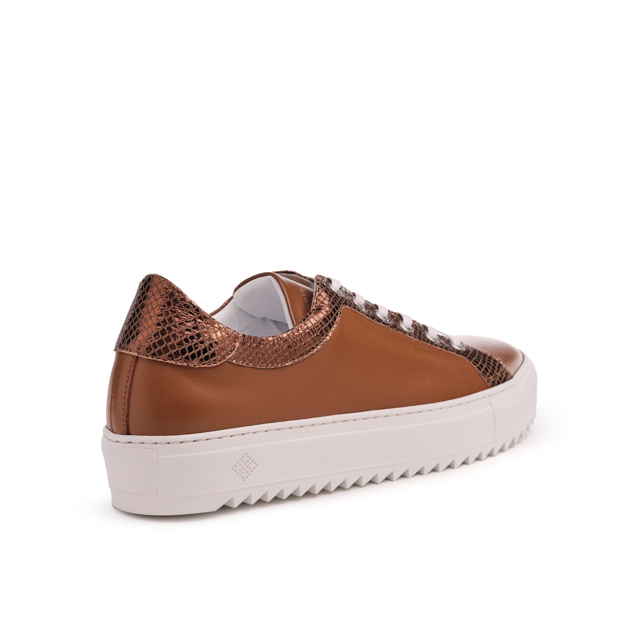 Men’s Billy Leather Low-Top Royal Cognac Sneaker - Tiannia Barnes