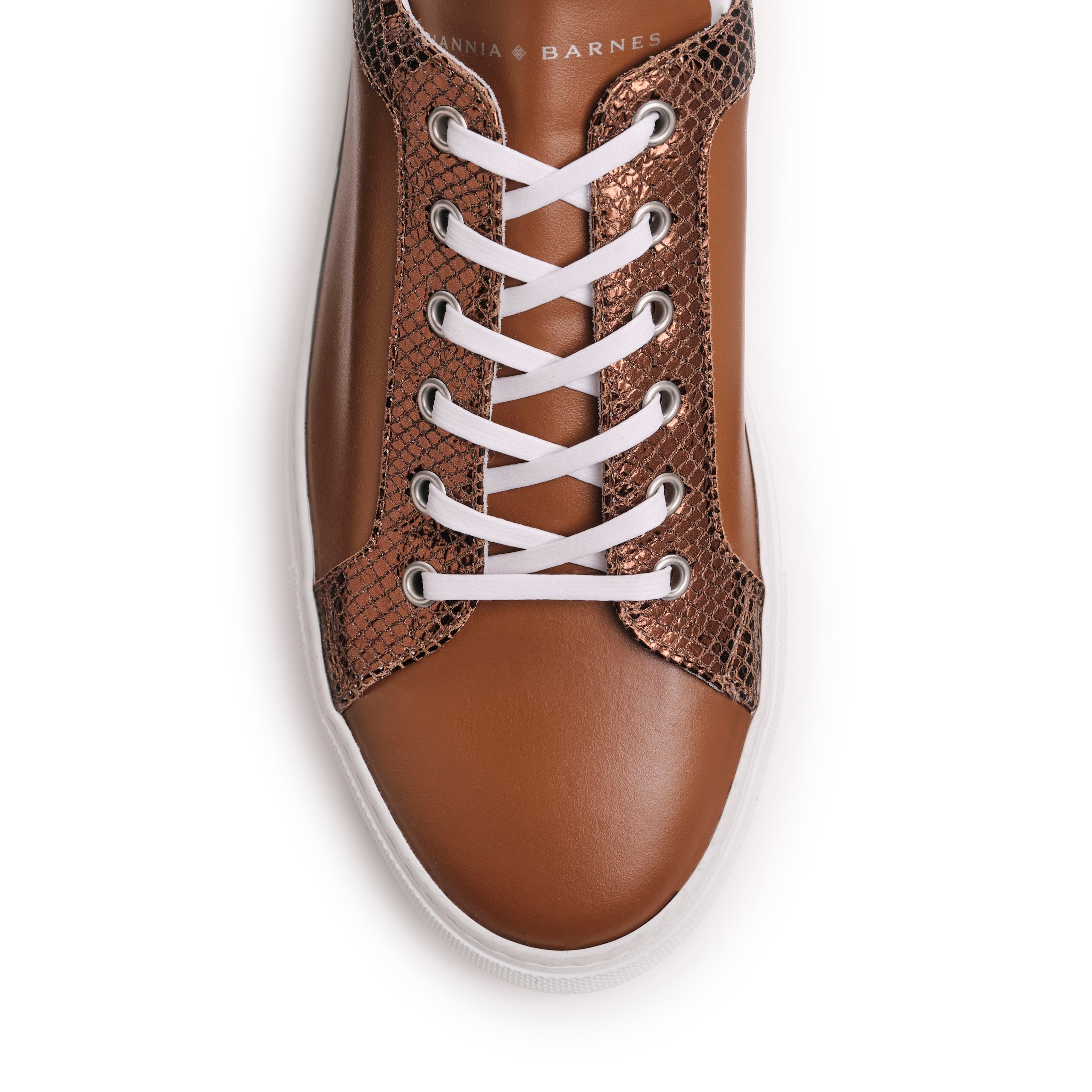 Men’s Billy Leather Low-Top Royal Cognac Sneaker - Tiannia Barnes