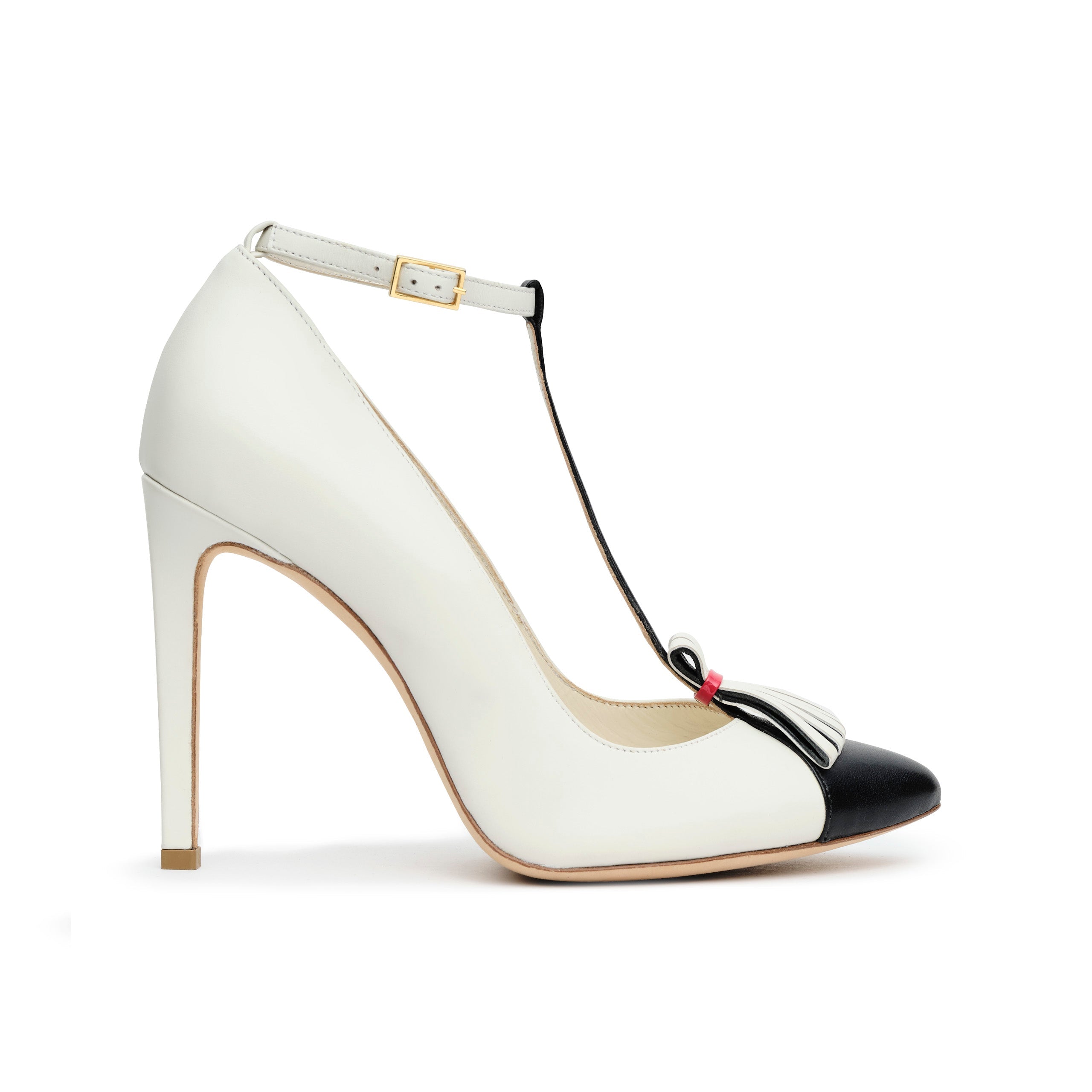 Tamron Ivory Black and Red Accent Pump - Tiannia Barnes