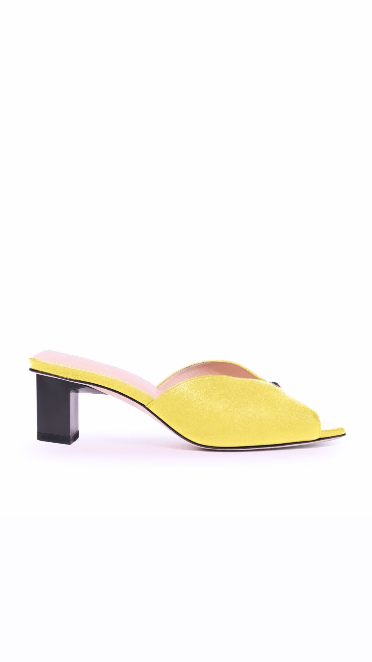 Yellow Tiffany Mule Heels – Low - Tiannia Barnes